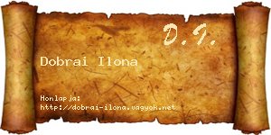 Dobrai Ilona névjegykártya