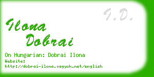 ilona dobrai business card